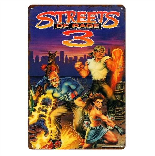 Retro Gaming Video - Y1, Poster Logam Game Retro Streets