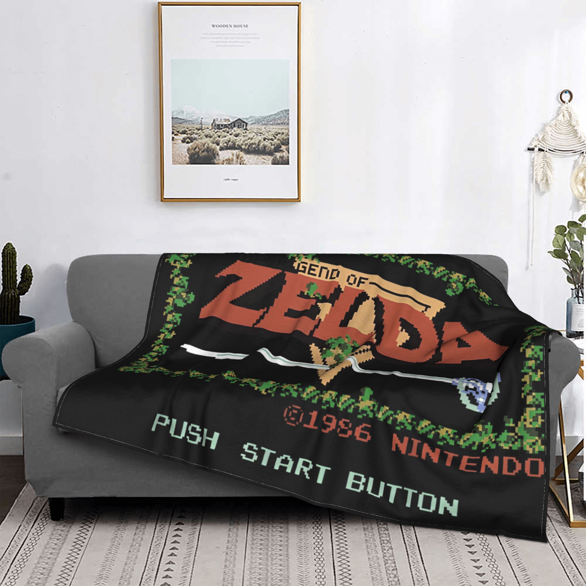 Retro Gaming Zelda - Z-Zelda Legends Flanel Selimut Klasik NES