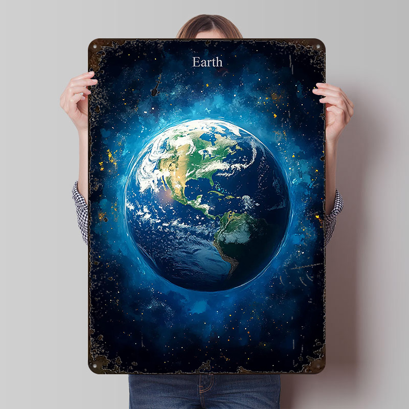 Retro Gaming Space - Poster Timah Bumi di Luar Angkasa