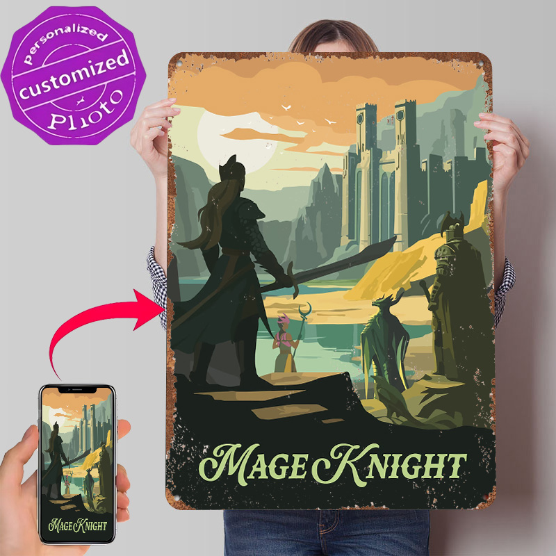 Retro Knight Gaming - Poster Cetak Terinspirasi dari Permainan Mage