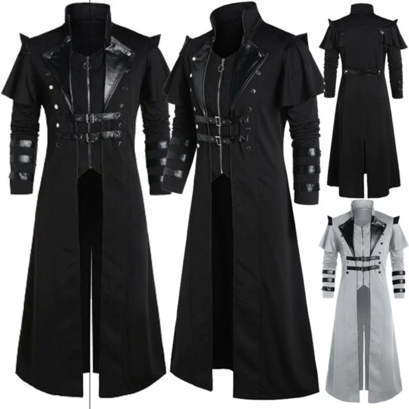 Retro Gaming Jacket - Jaket Panjang Steampunk Gothic Pria Antik