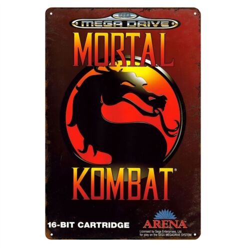 Retro Gaming Video - 1p, Poster Logam Game Retro Mortal