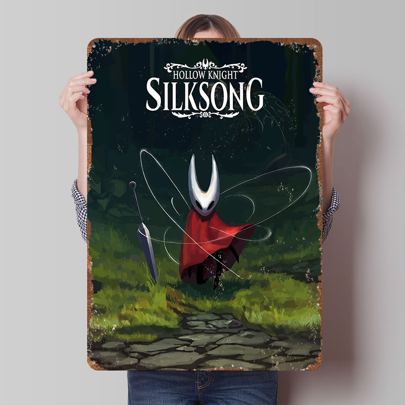 Retro Knight Gaming - Hollow Knight: Silksong Game Art Tinplate