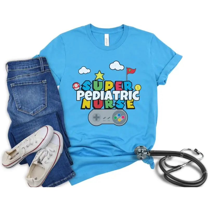Retro Gaming Gifts For Men - Kaos Perawat Anak Bertema Video Game