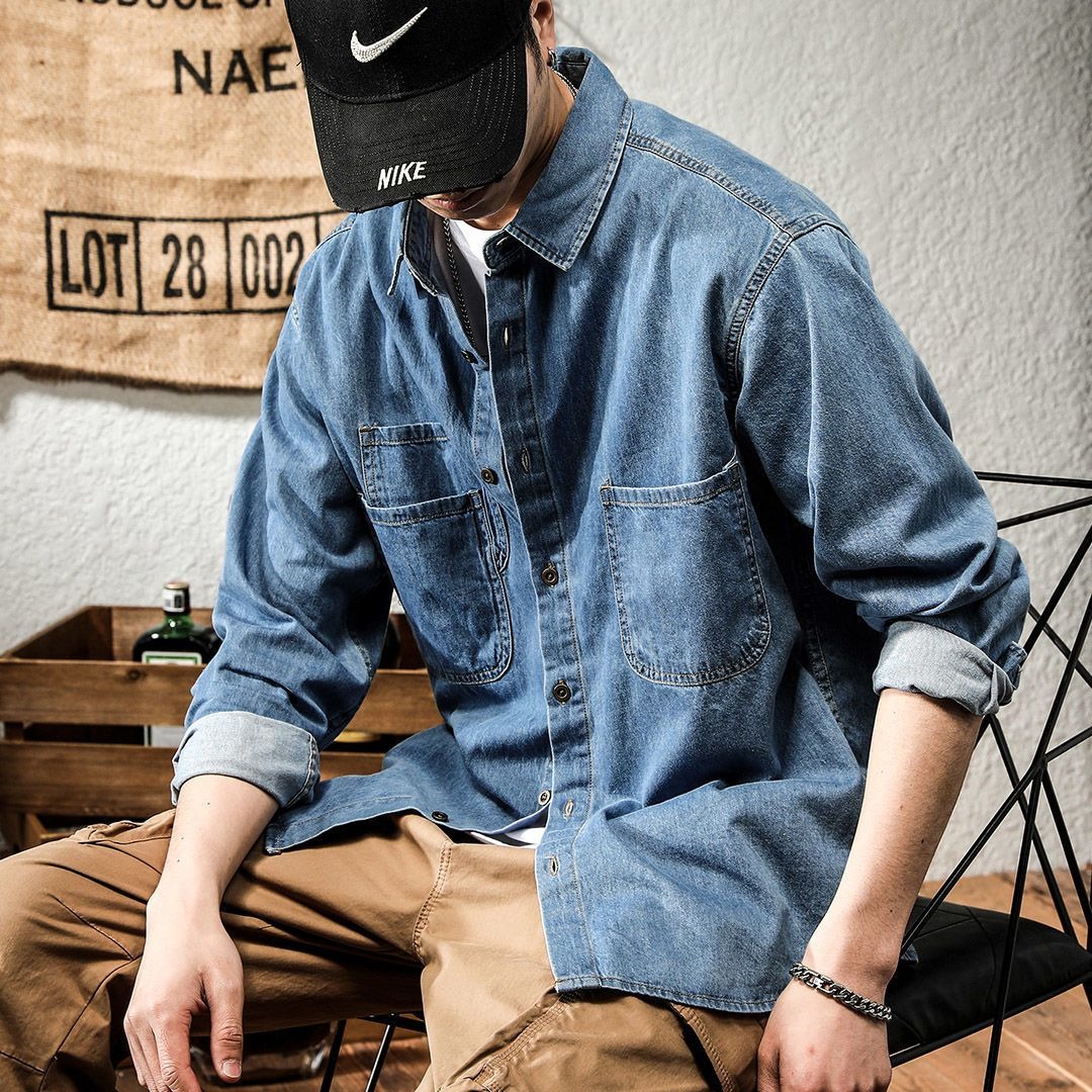 Kemeja Lengan Panjang Pria Gay - Retro Gaming Jacket ulasan dan harga
