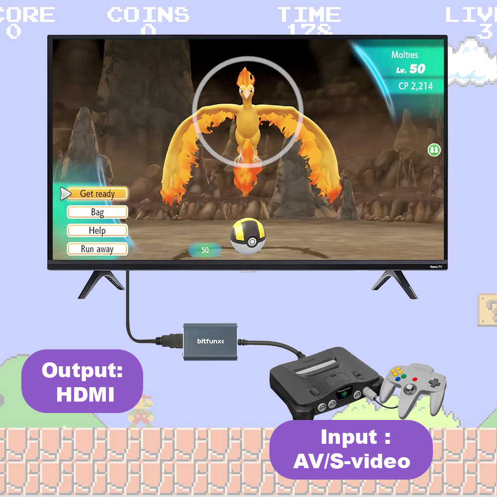 Bitfunx 720P Svideo / AV Ke Ad - Retro Handheld Console ulasan dan harga