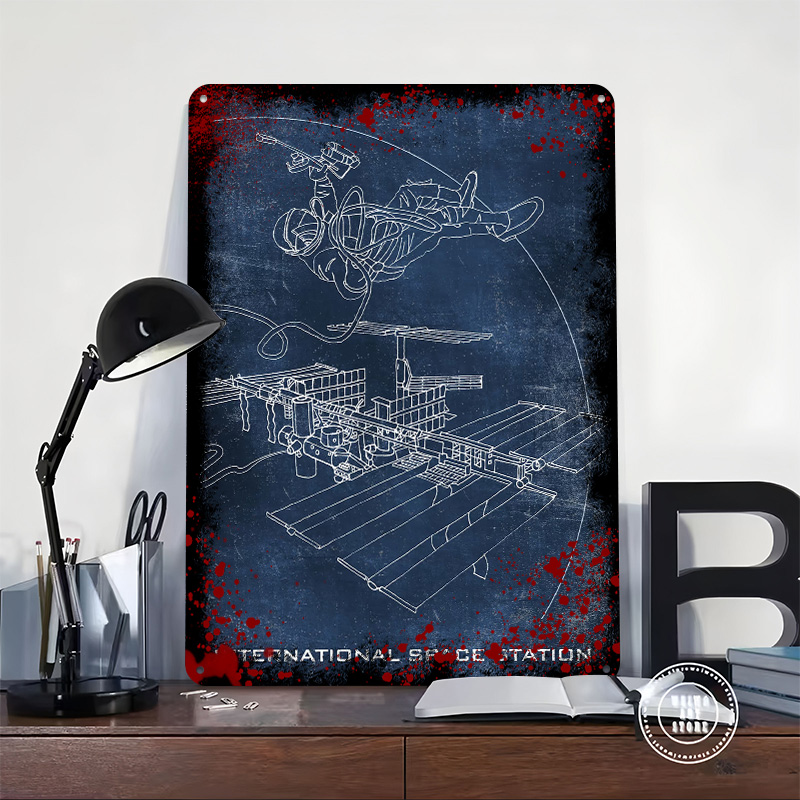 Poster Cetak Stasiun Luar Angk - Retro Gaming Space ulasan dan harga