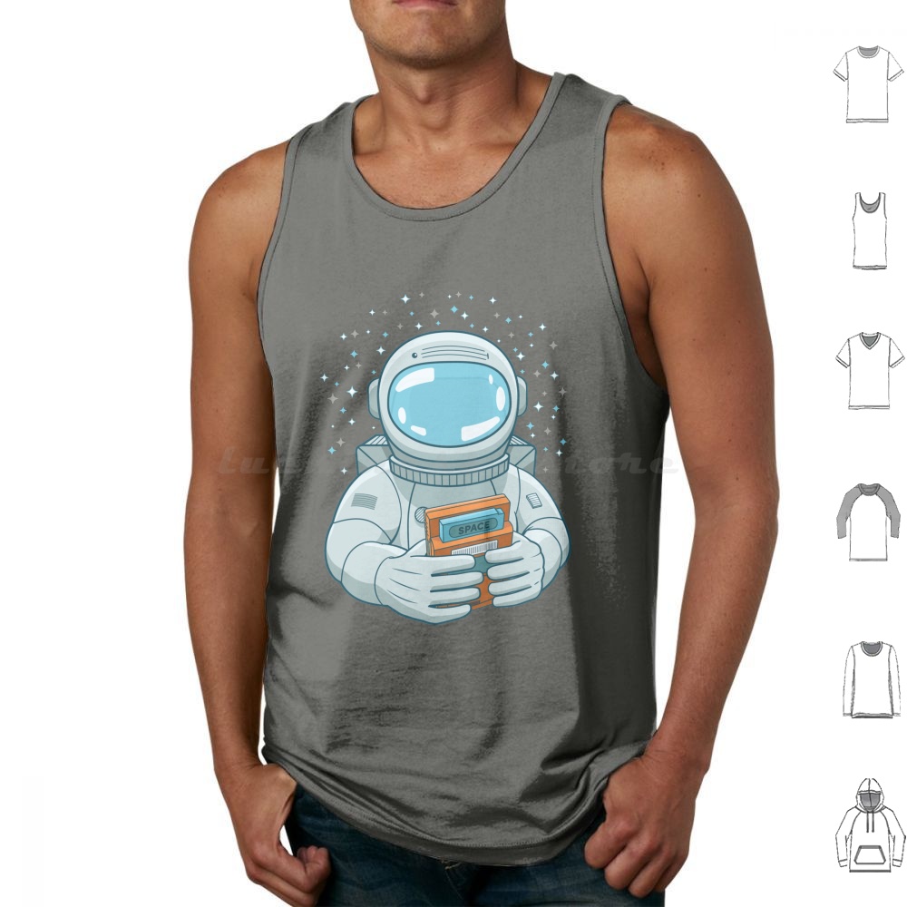 Tank Top Spaceman Gaming Katun - Retro Gaming Space ulasan dan harga