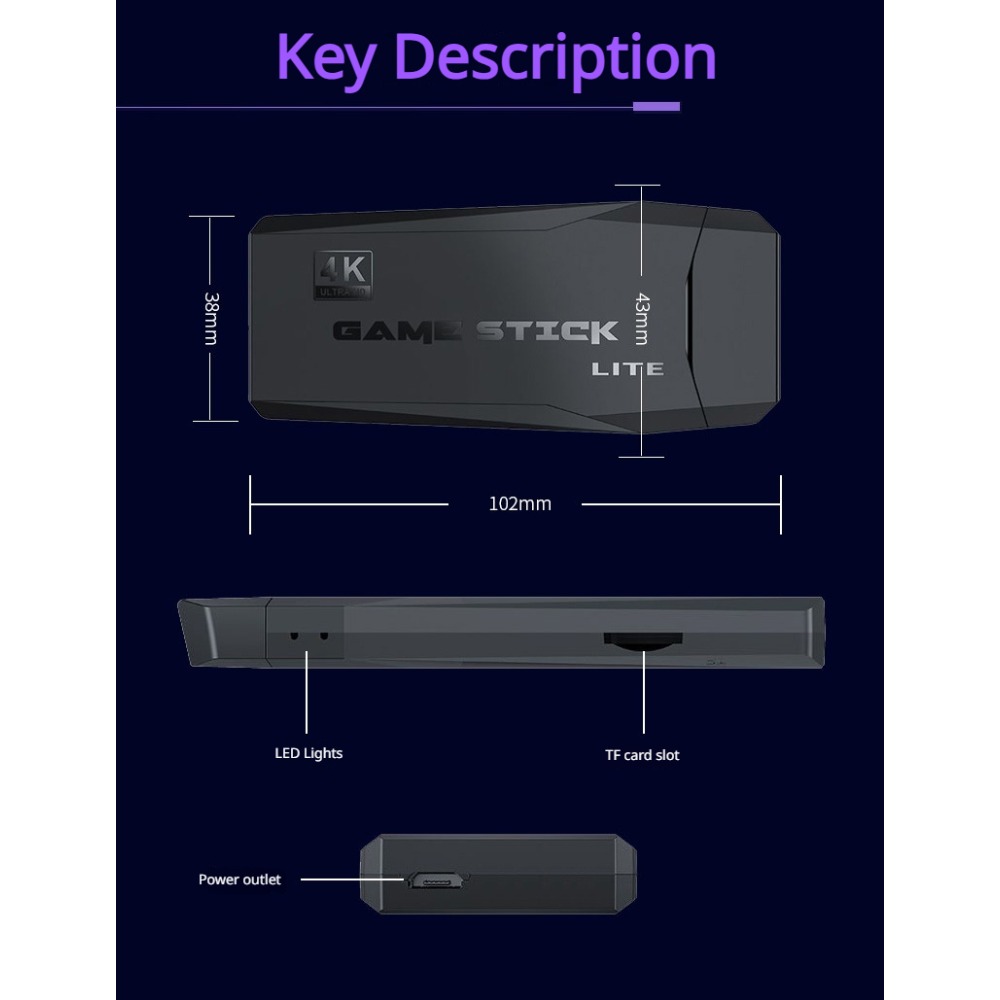 Konsol Game Stick Retro 4K Por - Retro Gaming Emulator ulasan dan harga