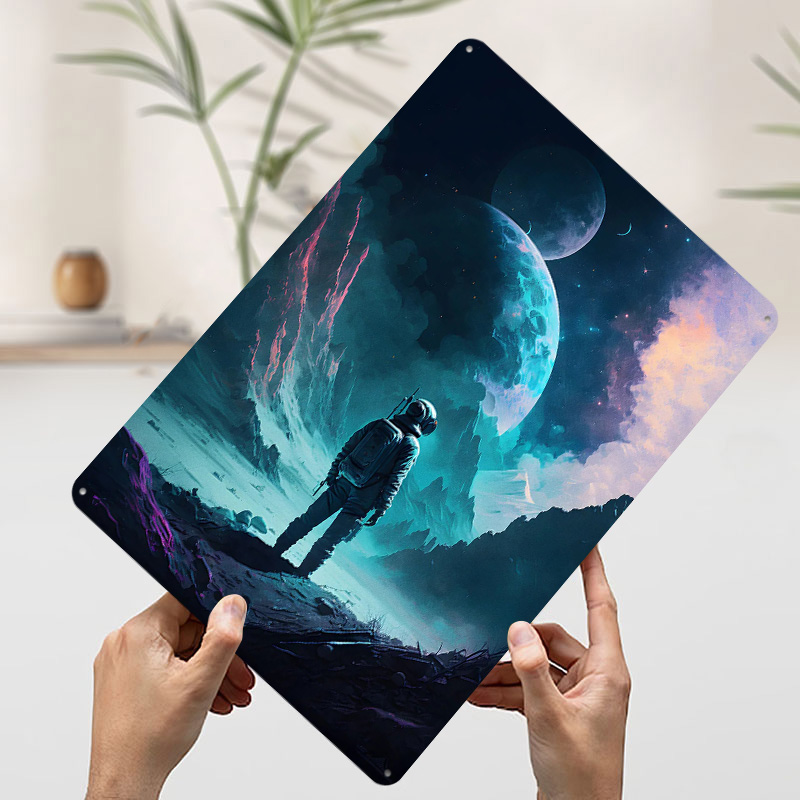 Poster Cetak Astronot di Luar  - Retro Gaming Space ulasan dan harga