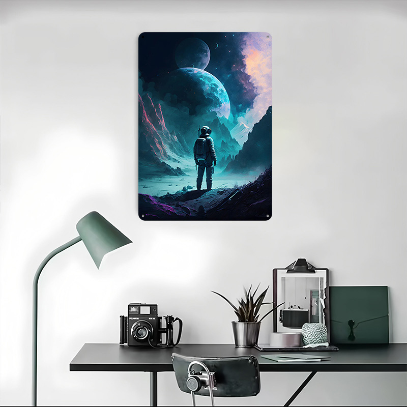 Poster Cetak Astronot di Luar  - Retro Gaming Space ulasan dan harga