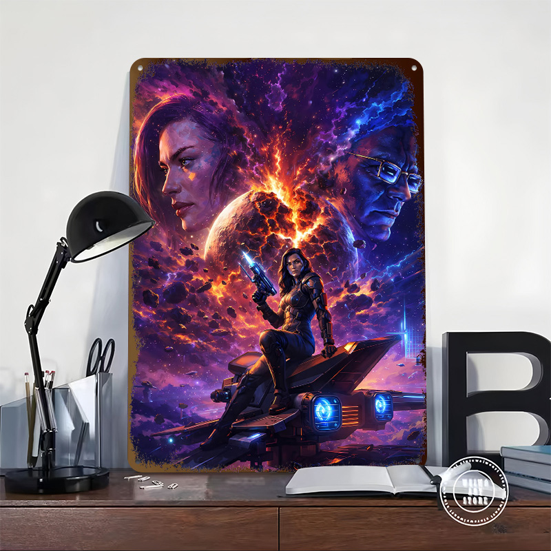 Poster Tinplate Prajurit Sci-f - Retro Gaming Space ulasan dan harga