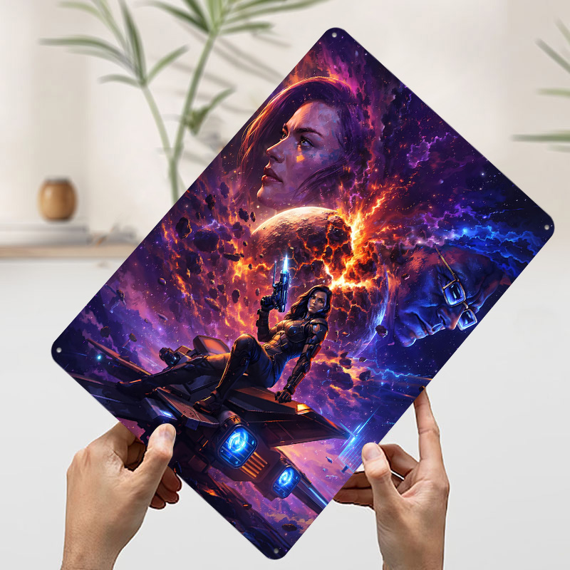 Poster Tinplate Prajurit Sci-f - Retro Gaming Space ulasan dan harga