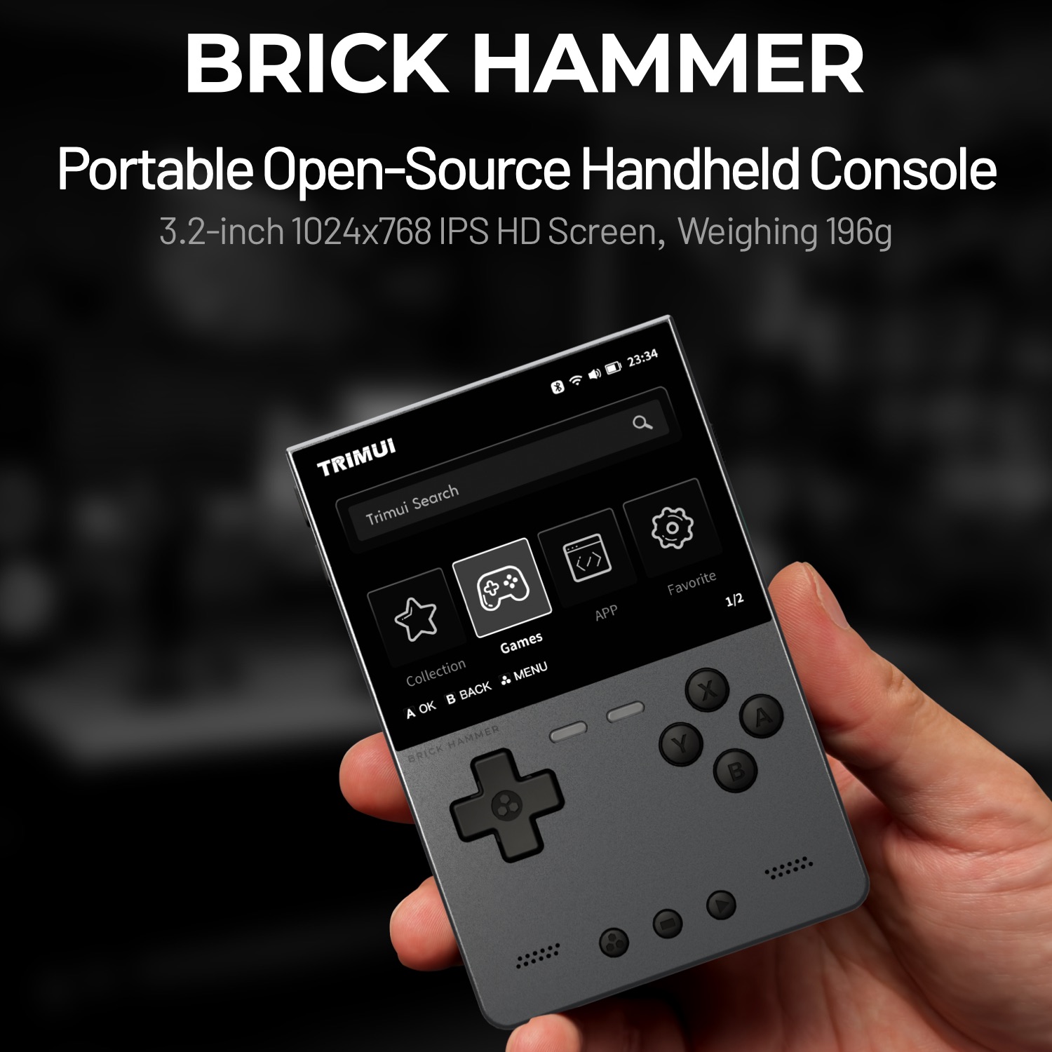 TRIMUI BRICK HAMMER Konsol Gam - Retro Gaming Phone ulasan dan harga