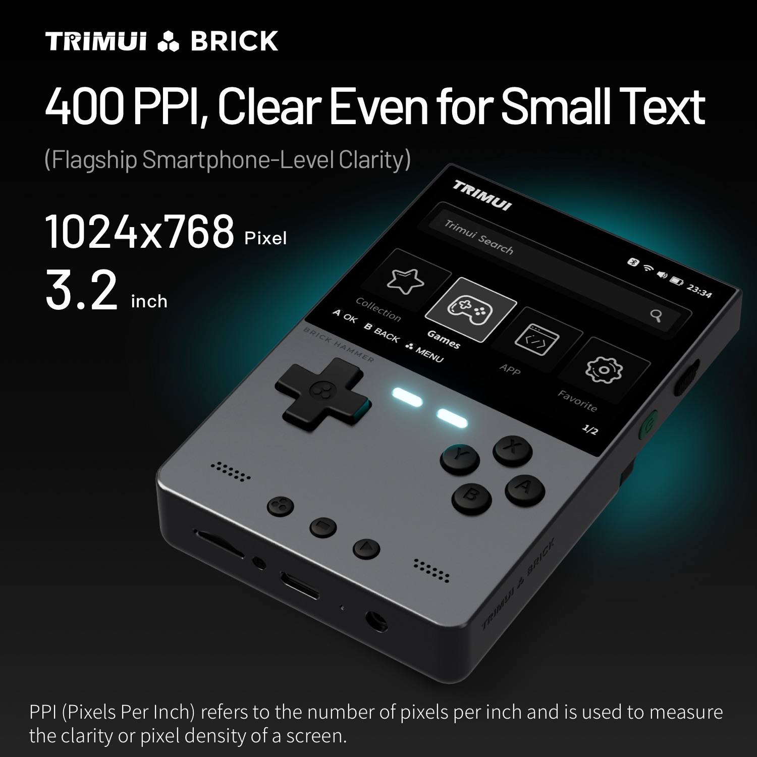 TRIMUI BRICK HAMMER Konsol Gam - Retro Gaming Phone ulasan dan harga