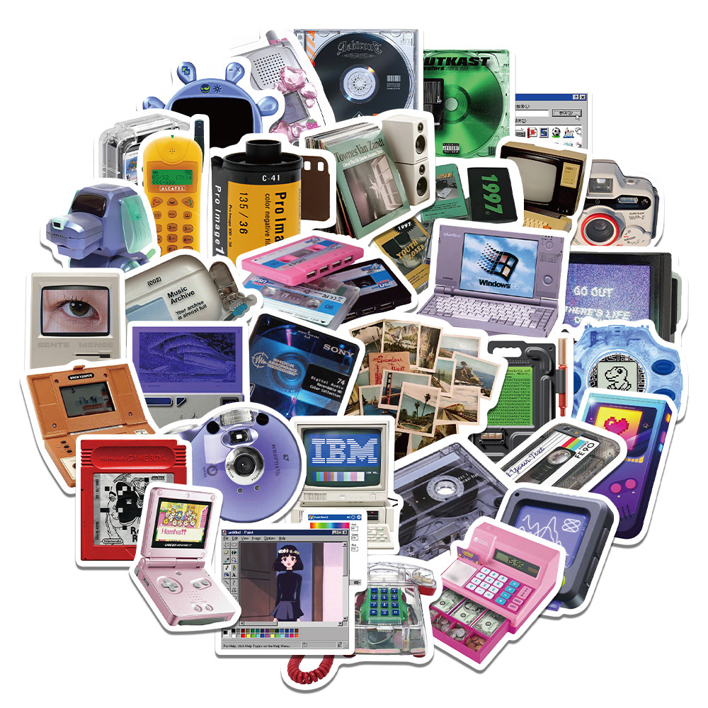 10/30/50 Buah Stiker Kartun Ko - Retro Gaming Phone ulasan dan harga