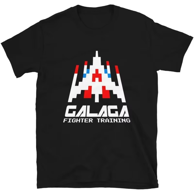 Kaos Pria Katun Motif Galaga R - Retro Gaming Space ulasan dan harga