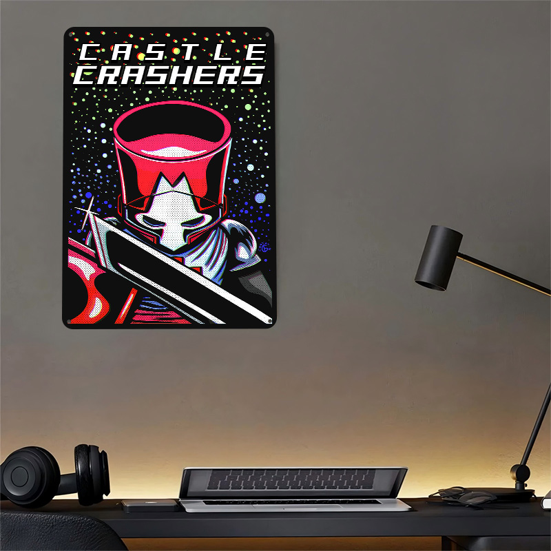 Poster Logam Ksatria Castle Cr - Retro Knight Gaming ulasan dan harga