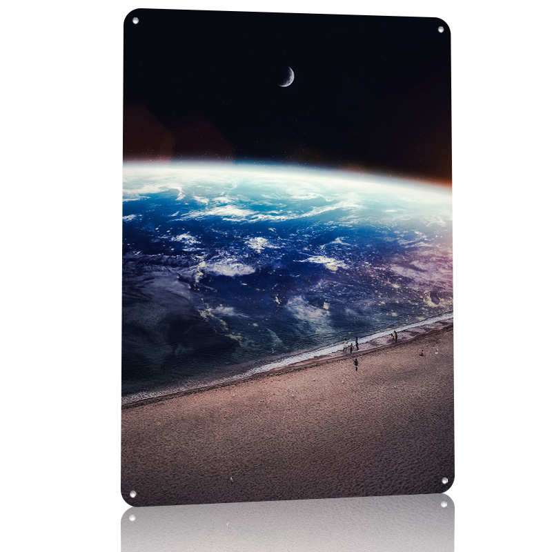 Poster Logam Space Beach Walk  - Retro Gaming Space ulasan dan harga