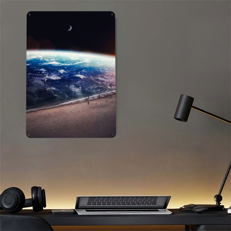 Poster Logam Space Beach Walk  - Retro Gaming Space ulasan dan harga